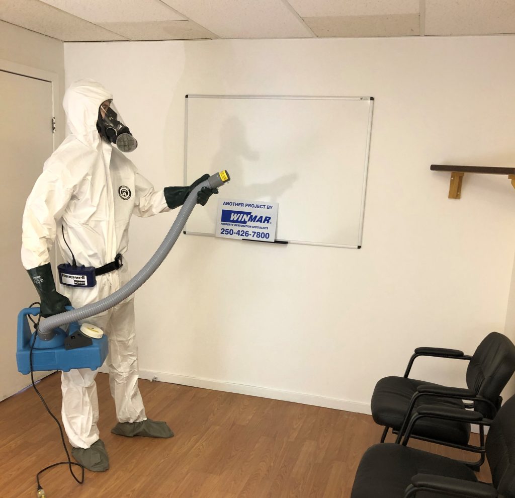 viral decontamination of an office space
